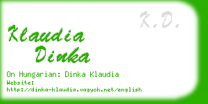 klaudia dinka business card